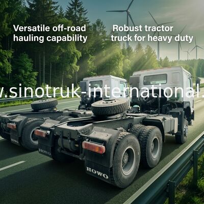 Sinotruk Howo Camión tractor Rhd Tracción en todas las ruedas 6 × 6 Weichai 400 hp Blanco