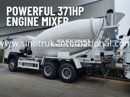 Camión hormigonera 6x4 de 371 HP y 12 CBM con alta eficiencia y gran potencia para construcción pesada