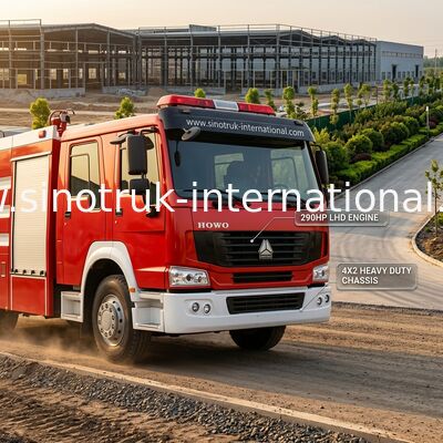 camión SINOTRUK HOWO 10CBM 290HP de la lucha contra el fuego de 4X2 LHD para asperjar