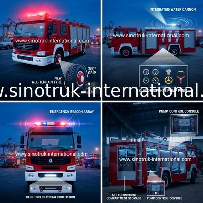 Vehículo de la oferta del fuego del polvo de mina/coches de bomberos modernos 15-20CBM LHD con el ISO