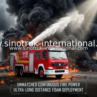 Ruedas del camión 20CBM 10 de la lucha contra el fuego de SINOTRUK HOWO, coches de bomberos del rescate