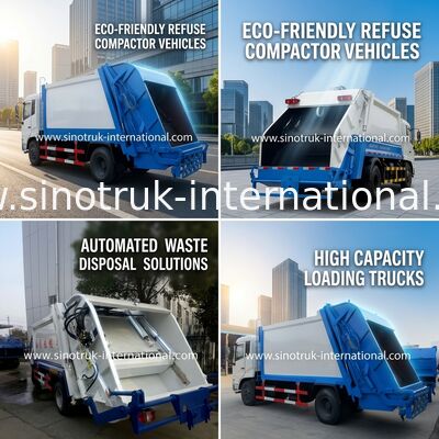 SINOTRUK HOWO comprimió el camión 5-6CBM LHD 4X2 ZZ1087D3415C180 de la recolección de basura