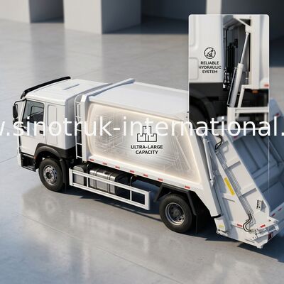 Camión de basura comprimida SINOTRUK 300 HP 4x2 con fuerza de rodamiento de 30T para una gestión eficiente de residuos