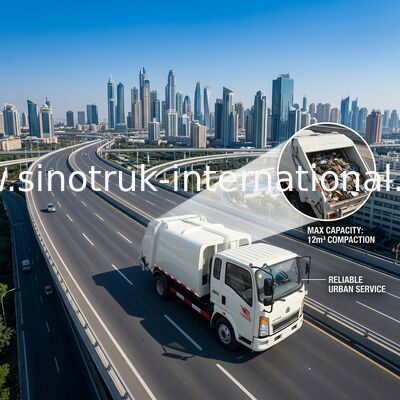 LHD 4X2 SINOTRUK HOWO comprimió el camión 5 de la recolección de basura del compresor - 6m3