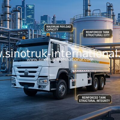 Sinotruk Howo 20CBM Camión tanque de combustible 10 ruedas 340hp 6 × 4 compartimientos múltiples