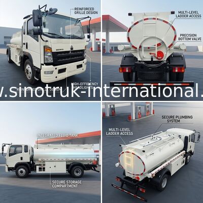 HOWO 4×2 camión ligero 5-6CBM LHD 160HP