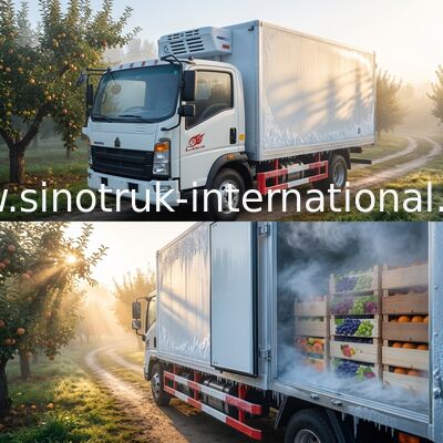 Camión refrigerado SINOTRUK HOWO para el transporte de la comida congelada/de la medicina