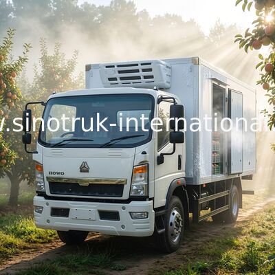 Camión Sinotruk Howo 140hp Rhd del congelador del refrigerador 4x2 de poco ruido