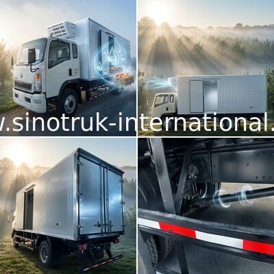 Consumo de energía baja 4x2 10 Ton Refrigerated Truck 160HP RHD