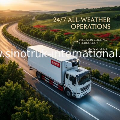 El profesional de SINOTRUK HOHAN refrigeró las toneladas 20 del camión 16 - el euro 25CBM 2 266HP 4X2