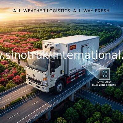 Las verduras/las frutas refrigeraron blanco del camión de reparto 8 toneladas con el motor de 140 HP