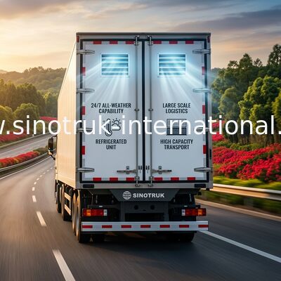 Estabilidad da alta temperatura refrigerada SINOTRUK 20CBM de la comida congelada de Van Truck For
