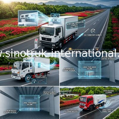 El profesional refrigeró el camión 8 toneladas de 20-25CBM SINOTRUK HOWO LHD Euro3 140HP 4X2