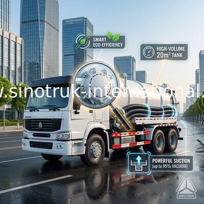 Camión 15CBM LHD 6X4 Euro2 290HP de la succión de las aguas residuales del vacío de SINOTRUK HOWO