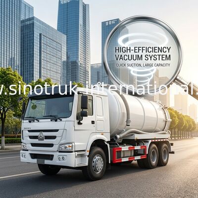 Camión SINOTRUK HOWO de la succión de las aguas residuales para la empresa 20CBM LHD 336HP del saneamiento