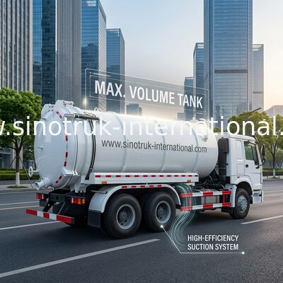 camión de petrolero del vacío de 6X4 Euro2 290HPRoad/camión del petrolero de la bomba de aguas residuales/de petrolero de la succión de las aguas residuales