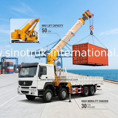 12 toneladas de camión de HIAB montaron la grúa telescópica 6X4 del auge para el rescate de la mucha altitud
