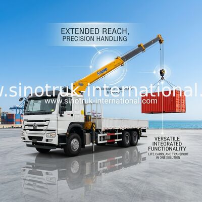 Equipo de grúas montadas en camiones SINOTRUK 12 toneladas XCMG para elevación 6X4 400HP