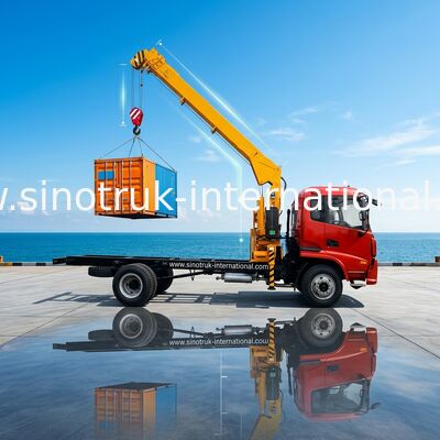El camión de LHD 4X2 montó la tonelada SINOTRUK ZZ1127G4215C1 de la grúa 3,2 del auge