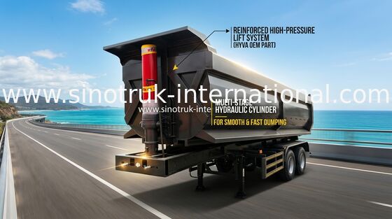 Cargo plano del transporte del remolque del color del camión hidráulico negro de 3 árboles semi