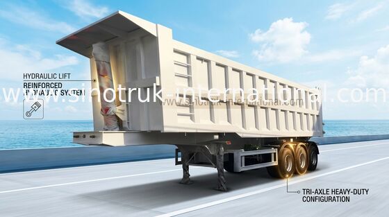 Metal el remolque de la aduana 60T semi, cargador semi bajo para la capacidad de cargamento grande