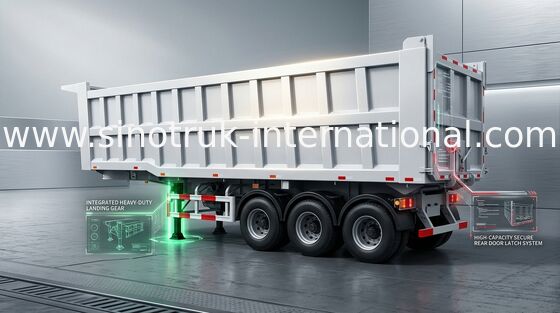 60 toneladas de SINOTRUK 25-45CBM semi del camión de remolque de la descarga con funcionamiento estable