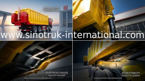 De SINOTRUCK HOWO del descargador del volquete camión de remolque semi 25-45CBM con la certificación de la BV