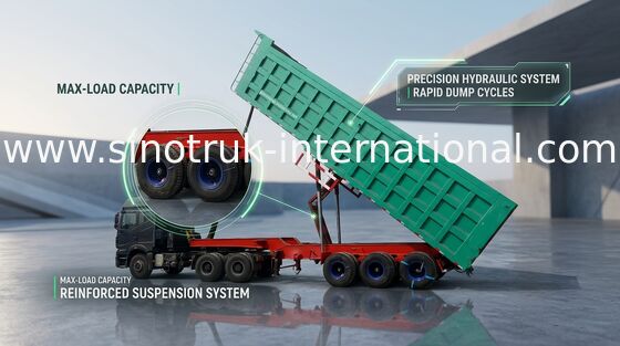 De cargamento de la capacidad camión de remolque grande semi 60 toneladas de 25-45CBM con la certificación del ISO