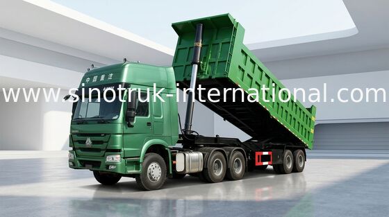 Del volquete camión de remolque hidráulico semi 80 toneladas de 25-45CBM para el transporte de cargo