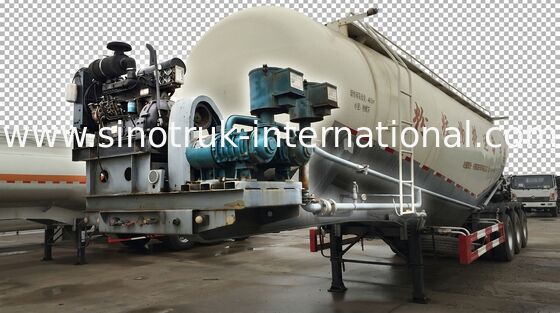 Aprobación del SGS del remolque del portador del tanque del cemento del bulto del camión de remolque de SINOTRUK 58000L semi