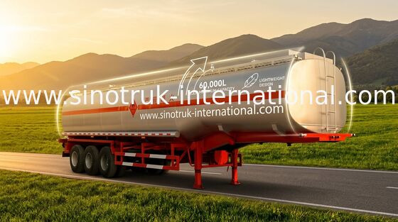 El camión de remolque resistente del petrolero del acero de carbono semi para el almacenamiento/llevar engrasa