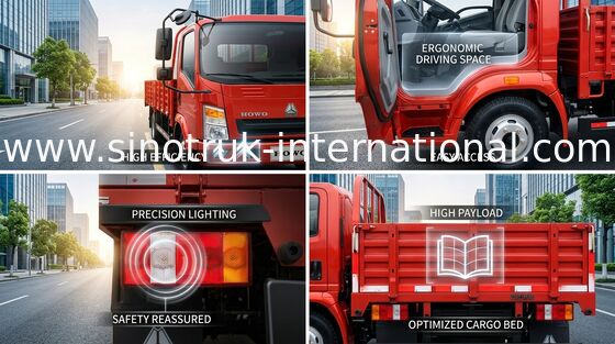 SINOTRUK HOWO 8 toneladas de camiones de poca potencia LHD 4X2 116HP ZZ1087D3614C180