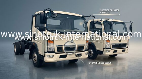 12 toneladas de HOWO de los camiones de poca potencia del anuncio publicitario del color 116HP de impulsión blanca del motor 4×2