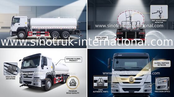 Blanco LHD 6x4 de Sinotruk HOWO que asperja el camión ZZ1257V4347B1