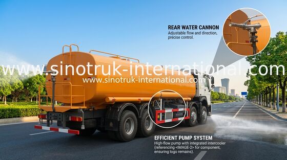 Camión del tanque de agua de la regadera de Sinotruk Howo 30CBM 8 x 4 euro 2