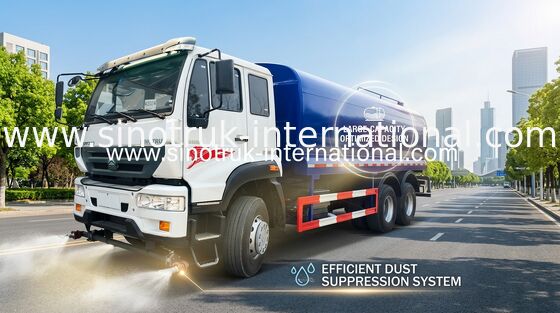 Ajardine el camión SINOTRUK 16CBM ZZ1251M4441W del espray de agua de la ingeniería