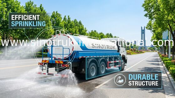 Ayuda accionada hidráulicamente SINOTRUK HOWO del aire del camión del tanque de agua de 6000 galones