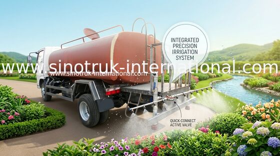 Camión del tanque de agua SINOTRUK HOWO 6CBM para la ingeniería del paisaje/el área minera