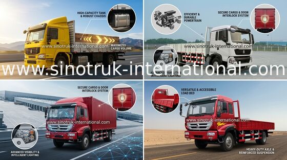 Camión ahorro de energía del cargo del transporte de las mercancías 16 toneladas de 4X2 LHD Euro2 290HP