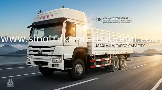 Vehículos de cargo económicos ligeros de las mercancías HOWO 25 toneladas de litera de 10Wheels LHD 290 HP dos