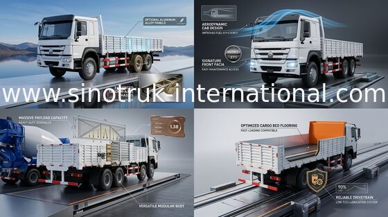 camión del cargo de 8X4 RHD de seguridad de 30 - 60 toneladas euros 2 de alto 336HP para la industria logística