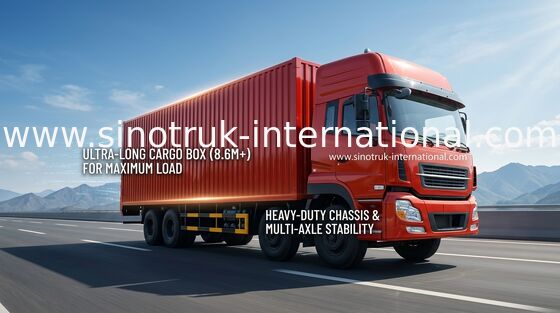 25 toneladas de camión 6X2 Van Truck Euro2 290HP, camiones comerciales grandes del cargo de la caja