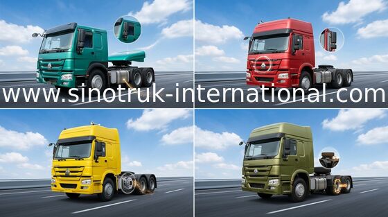 El camión RHD 6X4 10 del tractor de SINOTRUK HOWO rueda Euro2 371HP ZZ4257S3241W
