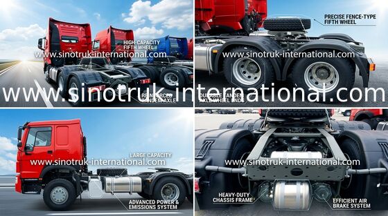 Remolque el camión de la cabina SINOTRUK HOWO del tejado plano del camión LHD 6x4 371HP del tractor remolque