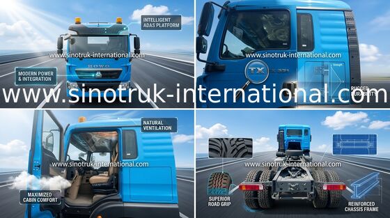 Tipo del camión LHD del tractor de 371HP SINOTRUK HOWO 6x4