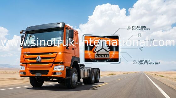 El camión anaranjado RHD 10 del tractor de la remolque de SINOTRUK HOWO rueda 371 HP ZZ4257S3241W