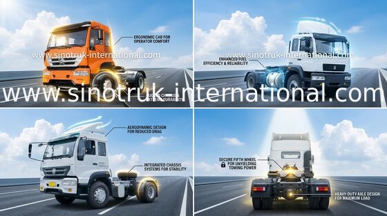 Príncipe de oro Tractor Truck 4X2 Euro2 290HP 18Tons ZZ4181M3611W de SINOTRUK