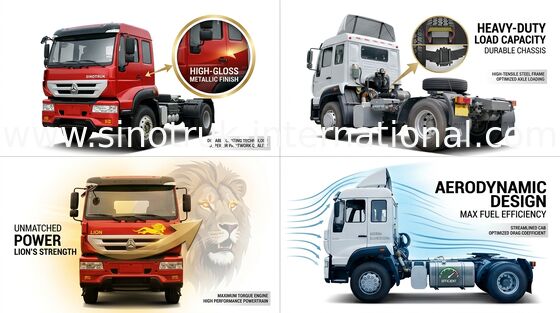 Príncipe de oro Tractor Truck 4X2 Euro2 266HP 18Tons ZZ4181M3611W de SINOTRUK
