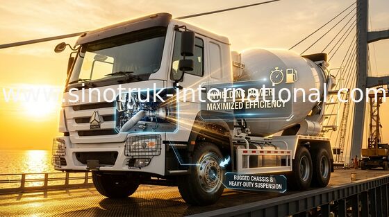 HOWO 8*4 12 ruedas camión de mezcla de hormigón 400HP 16CBM Gran potencia Gran capacidad