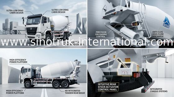 Equipo del mezclador concreto del camión 10CBM SINOTRUK HOHAN del cemento del mezclador